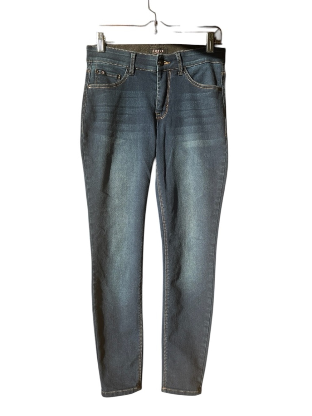 Curve Appeal Women's Jeans Skinny Ankle Stretch 5 Pockets Dark Blue Size 6